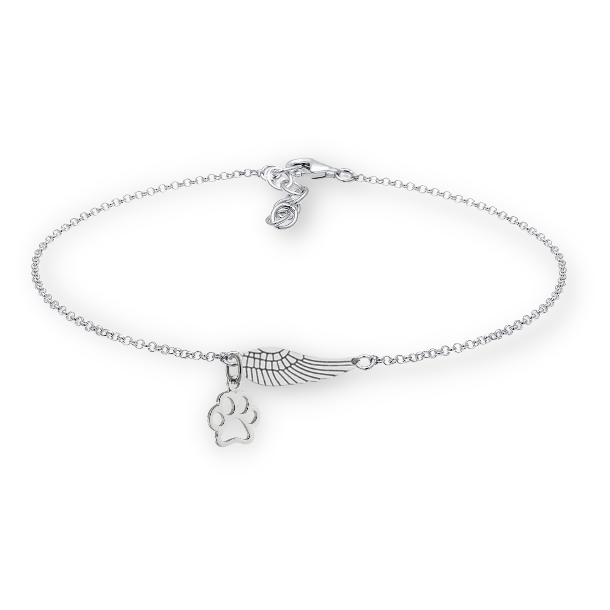 Memorial Bracelet with Angel Wing