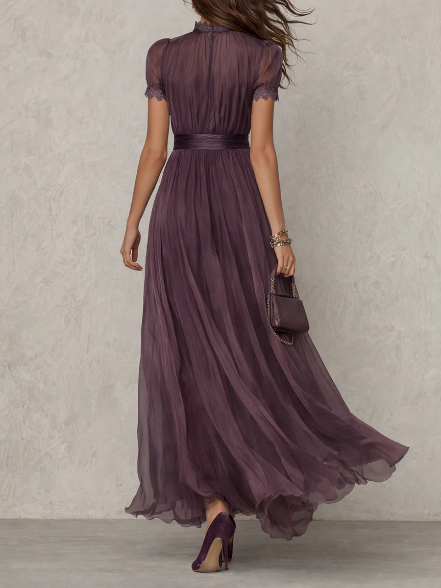 ChiffonDusk™ | Women's Vintage Chiffon Maxi Dress