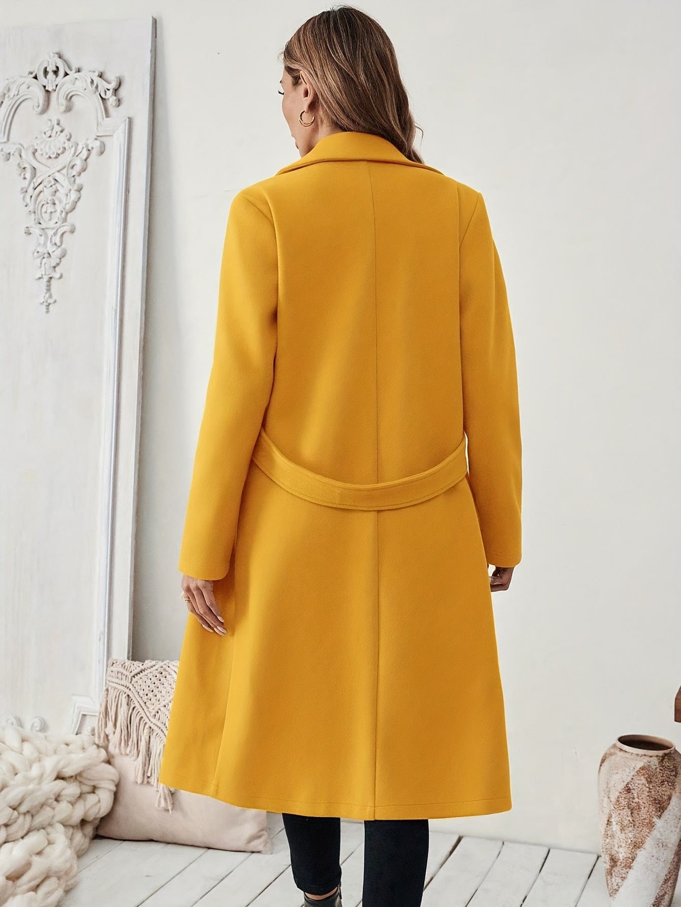 Mery™ | Notched-Lapel Button-Tab Tailored Coat
