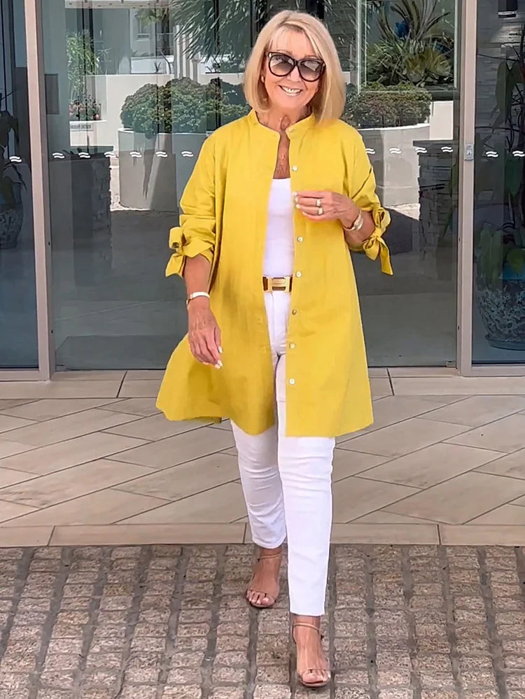 Tina™ | Flared Cotton Shirt Jacket