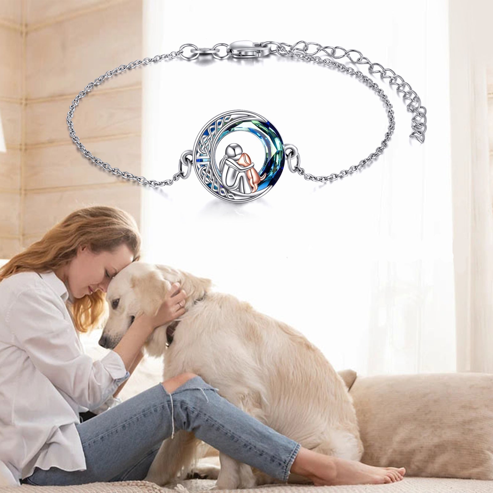 Adjustable Dog Charm Bracelet