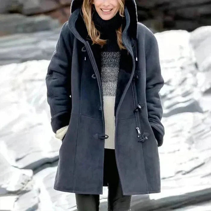 Salma™ | Cozy Fleece-Lined Toggle-Front Duffle Coat