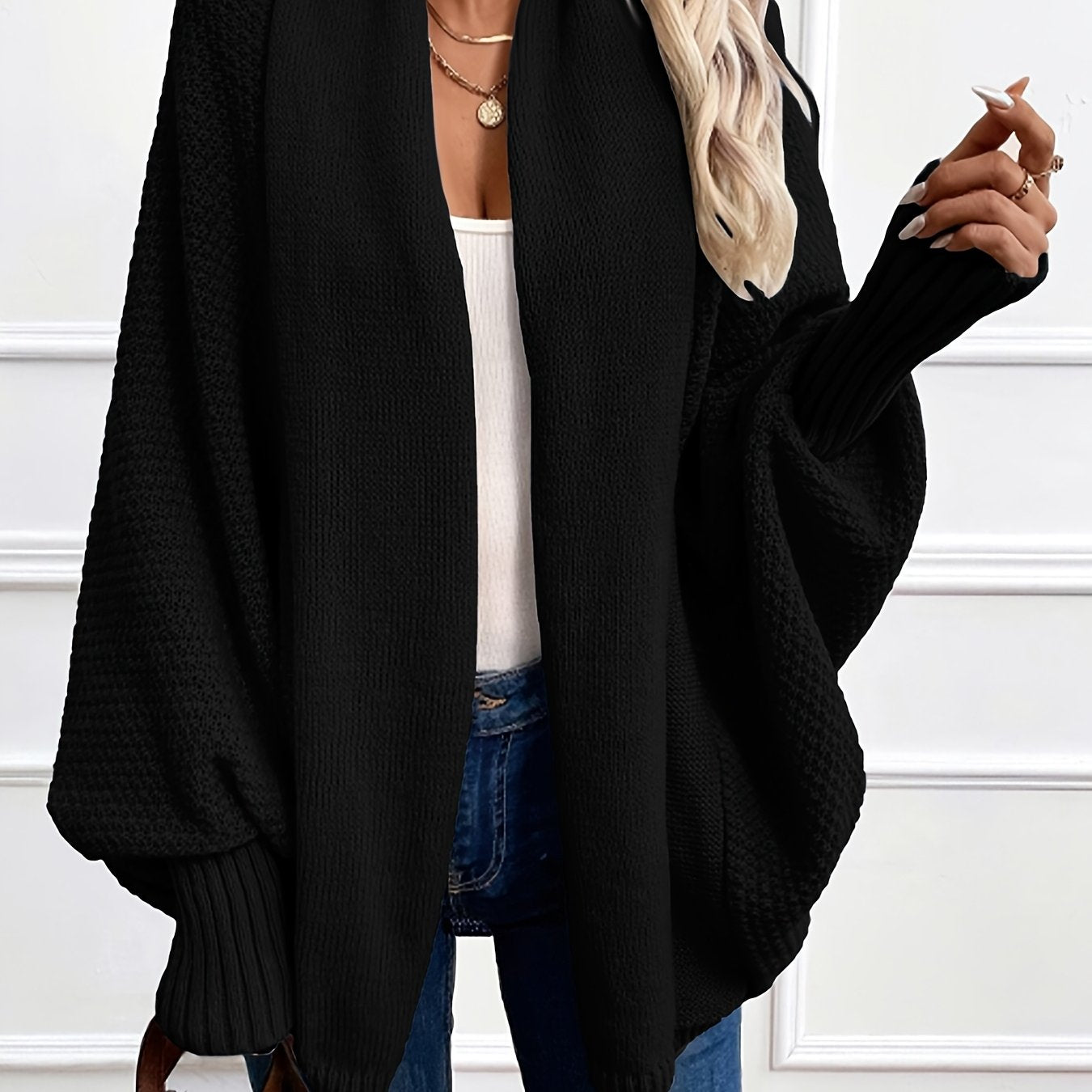 Anisa™ | Elegant Lantern Sleeve Cardigan