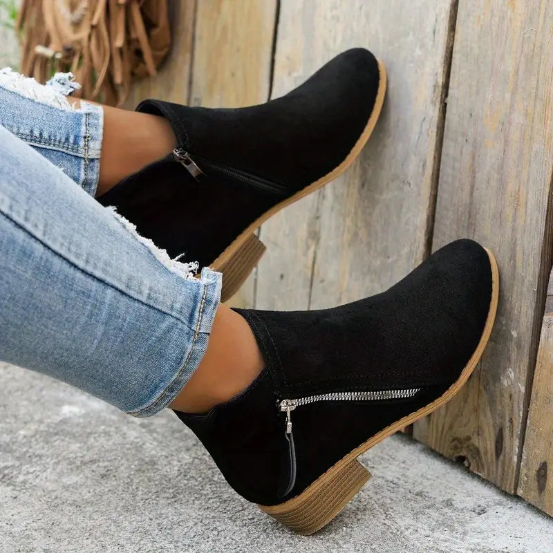 Elise™ | Elegant Comfort Ankle Boots in Diamond