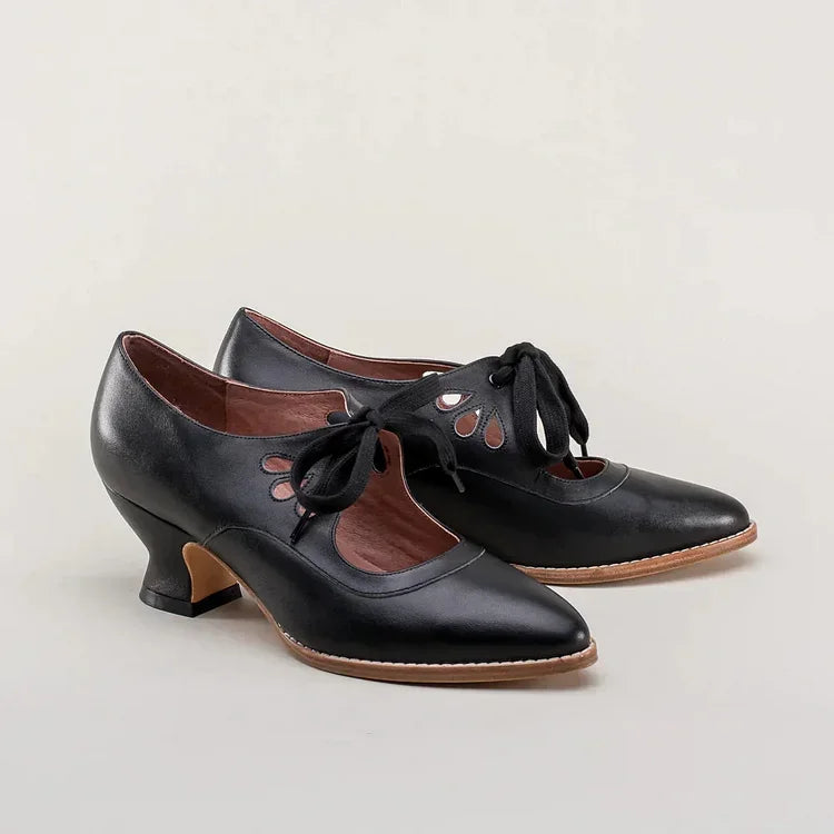 Lilly™ | Elegant Vintage Leather Heels