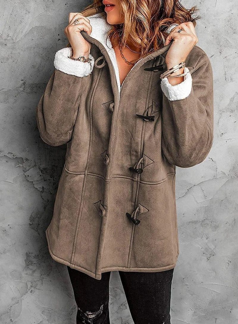 Salma™ | Cozy Fleece-Lined Toggle-Front Duffle Coat