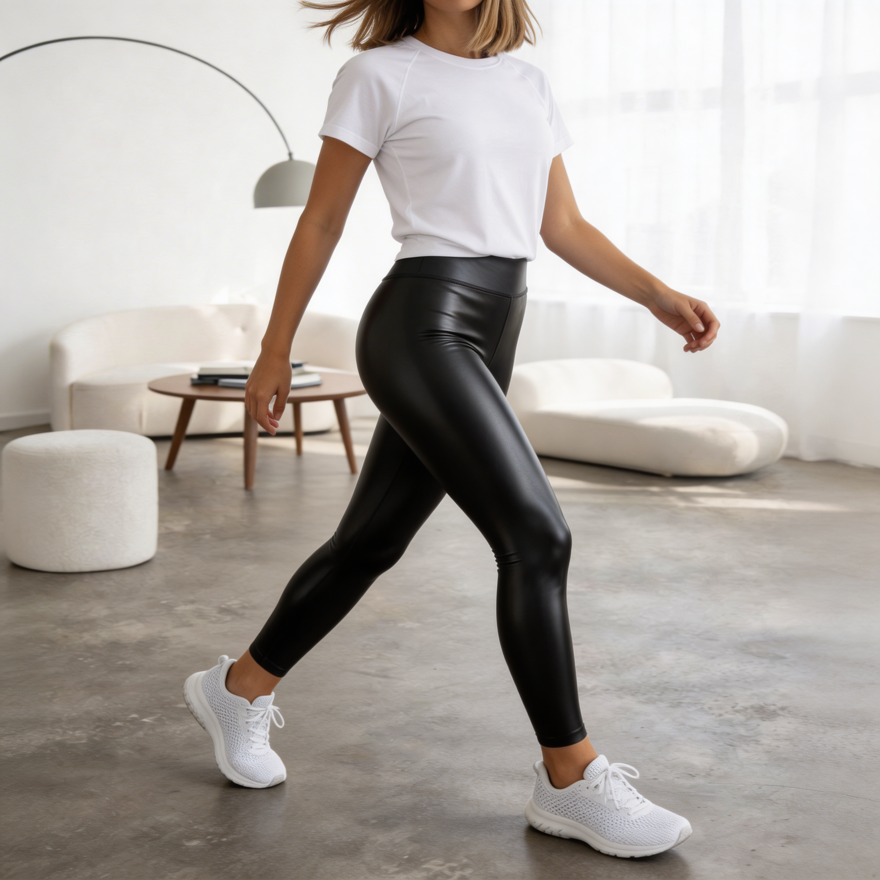 SlickLegsβ’ | High Waist Faux Leather Leggings