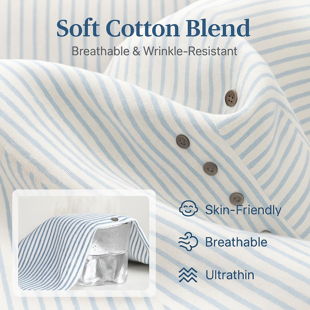 CoastalFlow™ | Striped Casual Trousers