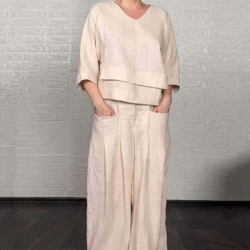 LinenFlowβ’ | Women's 2-Piece Linen Co-ord Set