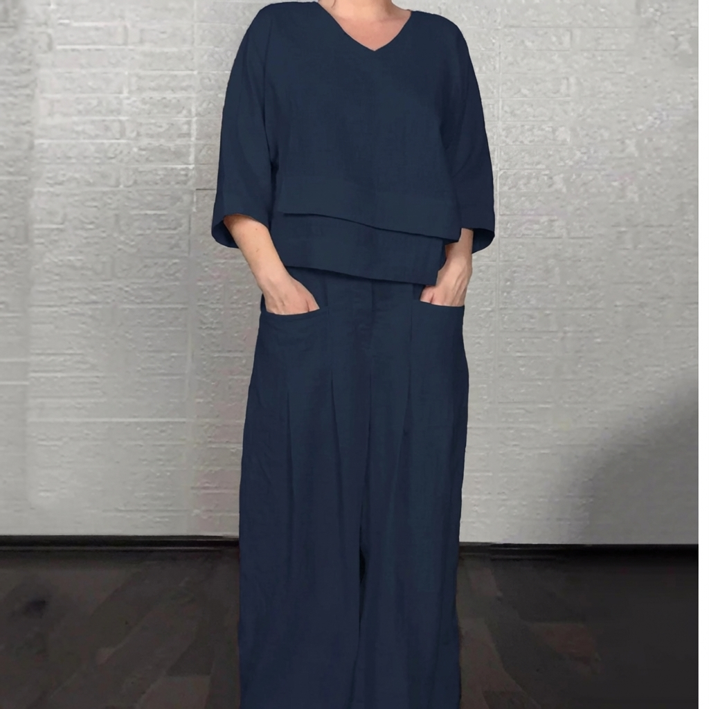 LinenFlow™ | Women's 2-Piece Linen Co-ord Set