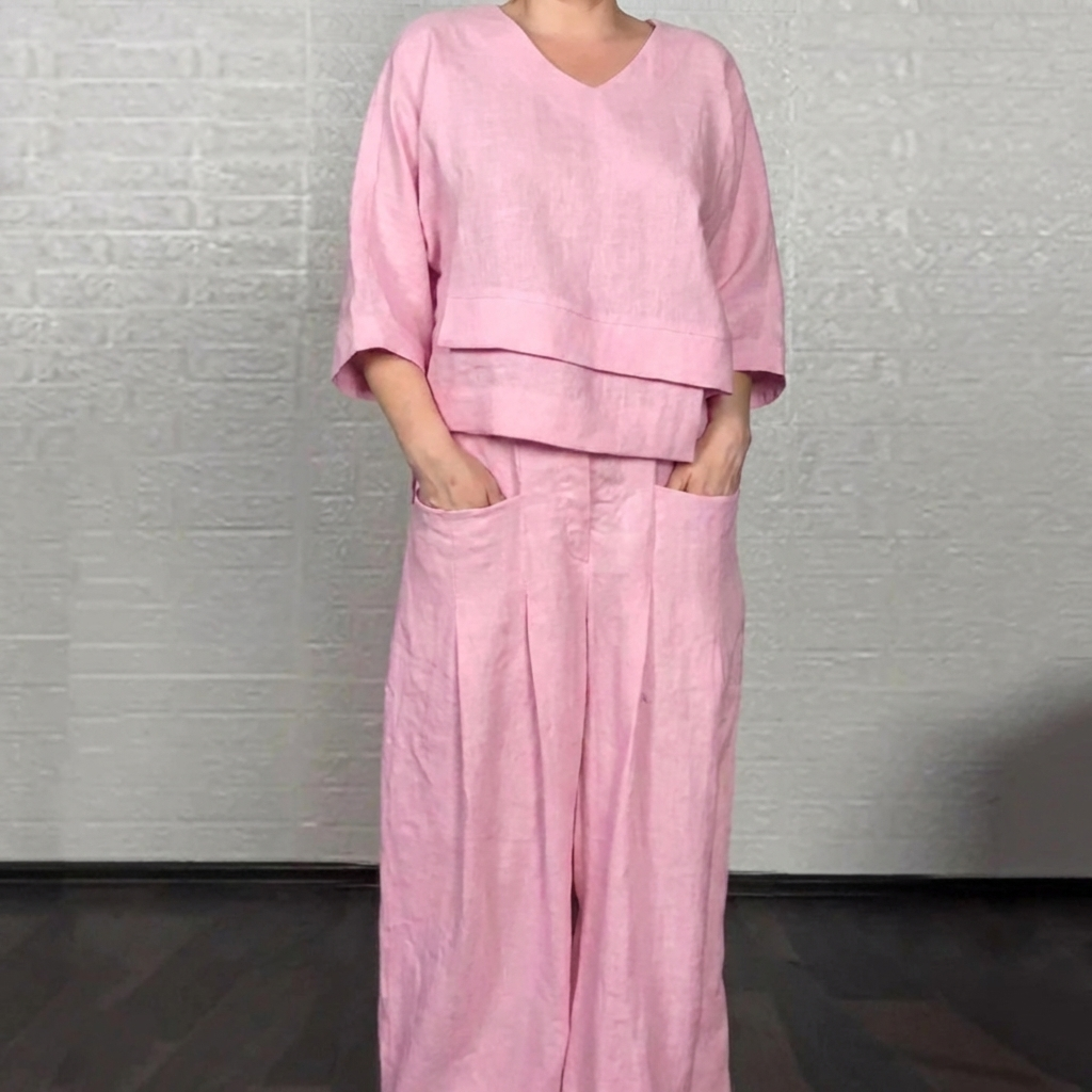 LinenFlow™ | Women's 2-Piece Linen Co-ord Set