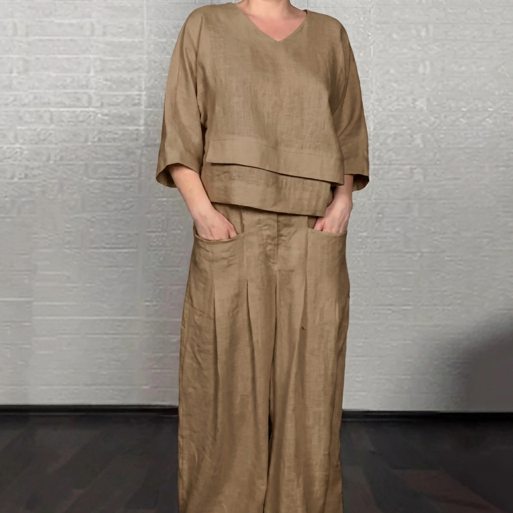 LinenFlow™ | Women's 2-Piece Linen Co-ord Set