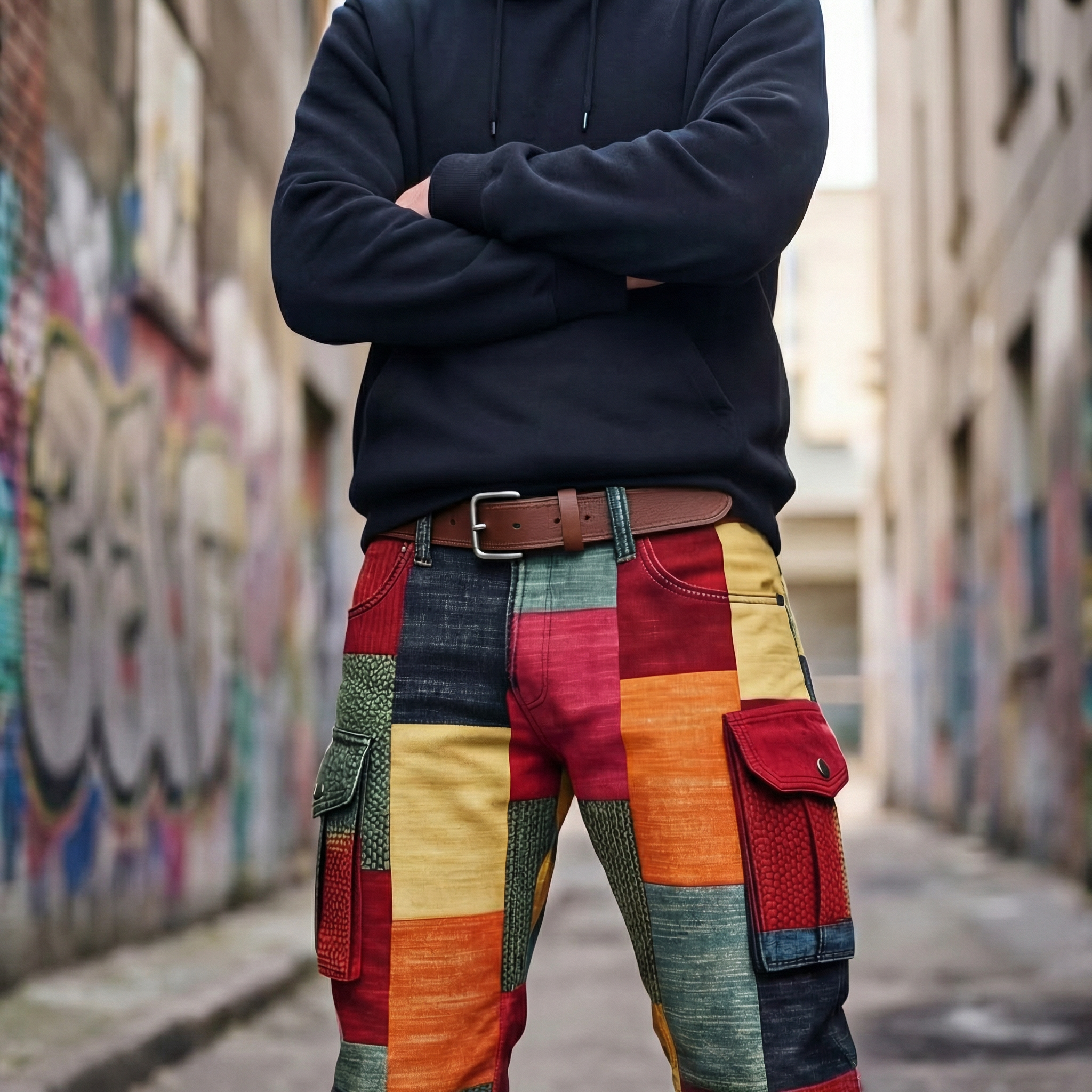 PatchStreet™ | Men's Patchwork Cargo Pants