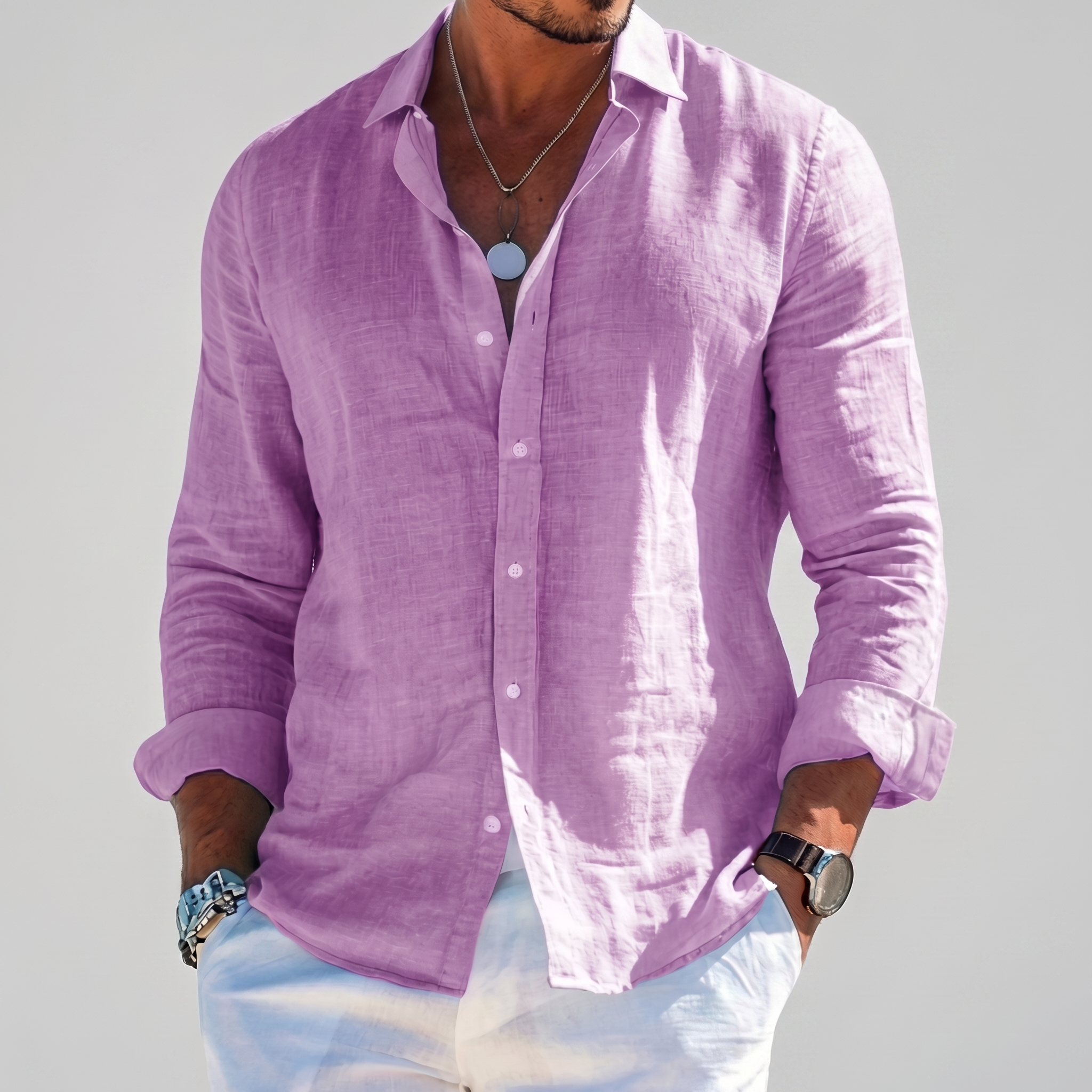 LinenEase™ | Men's Relaxed Linen Summer Shirt