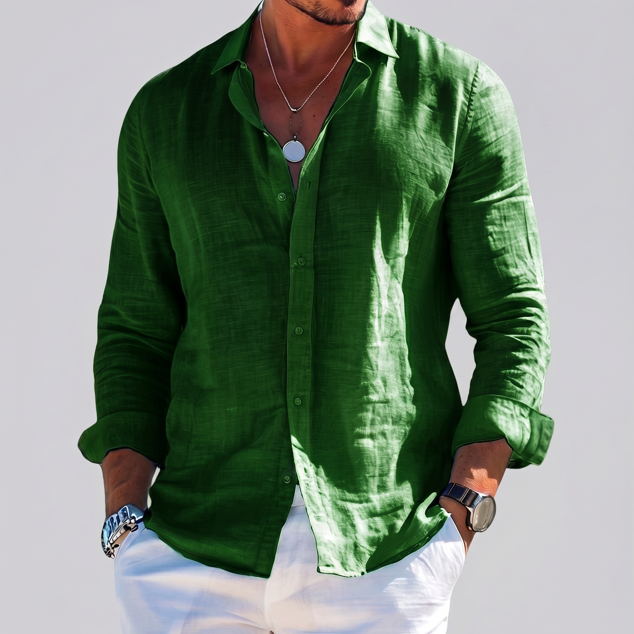 LinenEase™ | Men's Relaxed Linen Summer Shirt