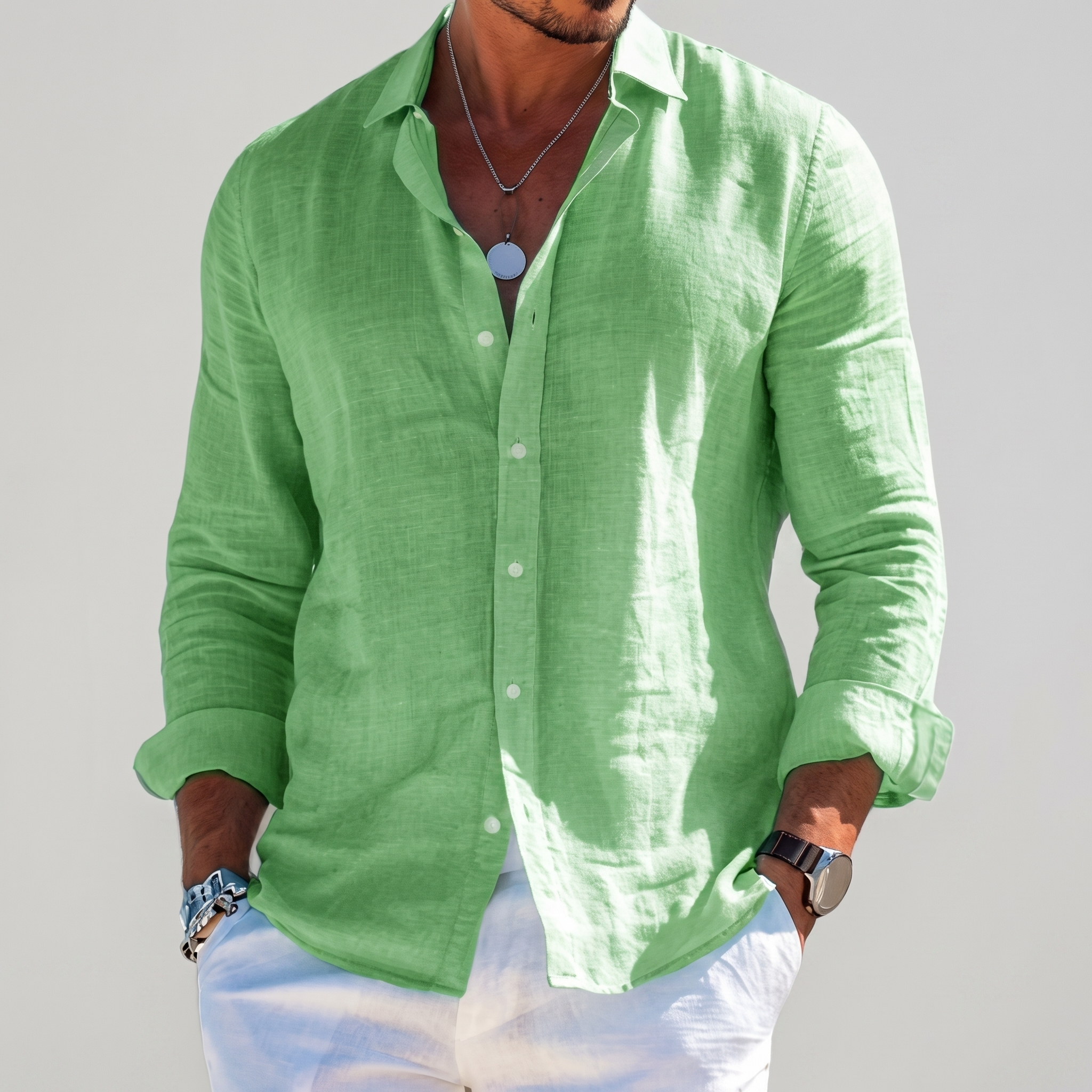 LinenEase™ | Men's Relaxed Linen Summer Shirt
