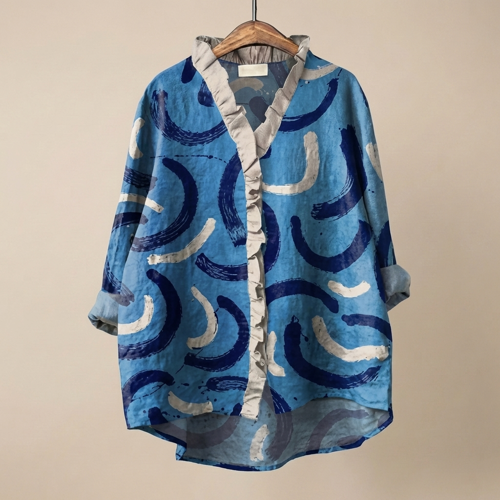 FloraRuffle™ | Women's Artistic Blouse