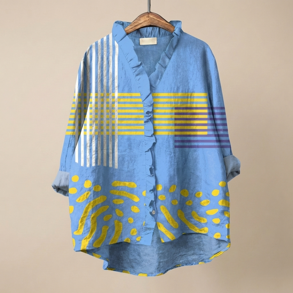 FloraRuffle™ | Women's Artistic Blouse