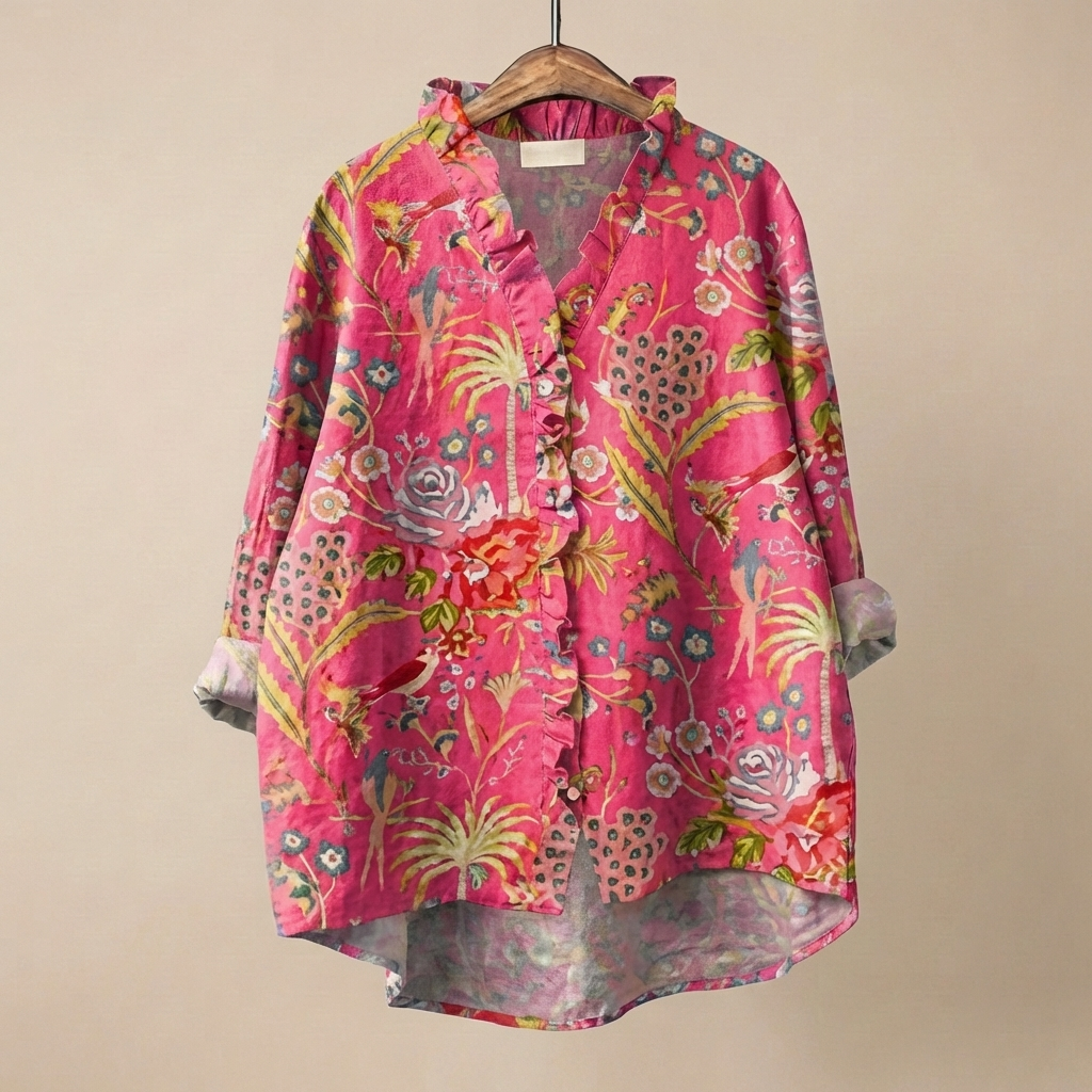 FloraRuffle™ | Women's Artistic Blouse
