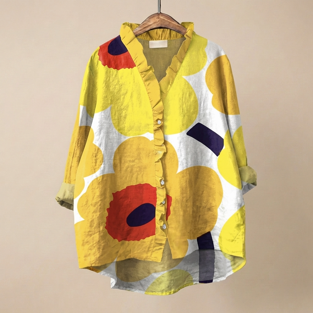 FloraRuffle™ | Women's Artistic Blouse