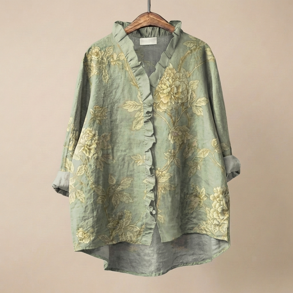 FloraRuffle™ | Women's Artistic Blouse