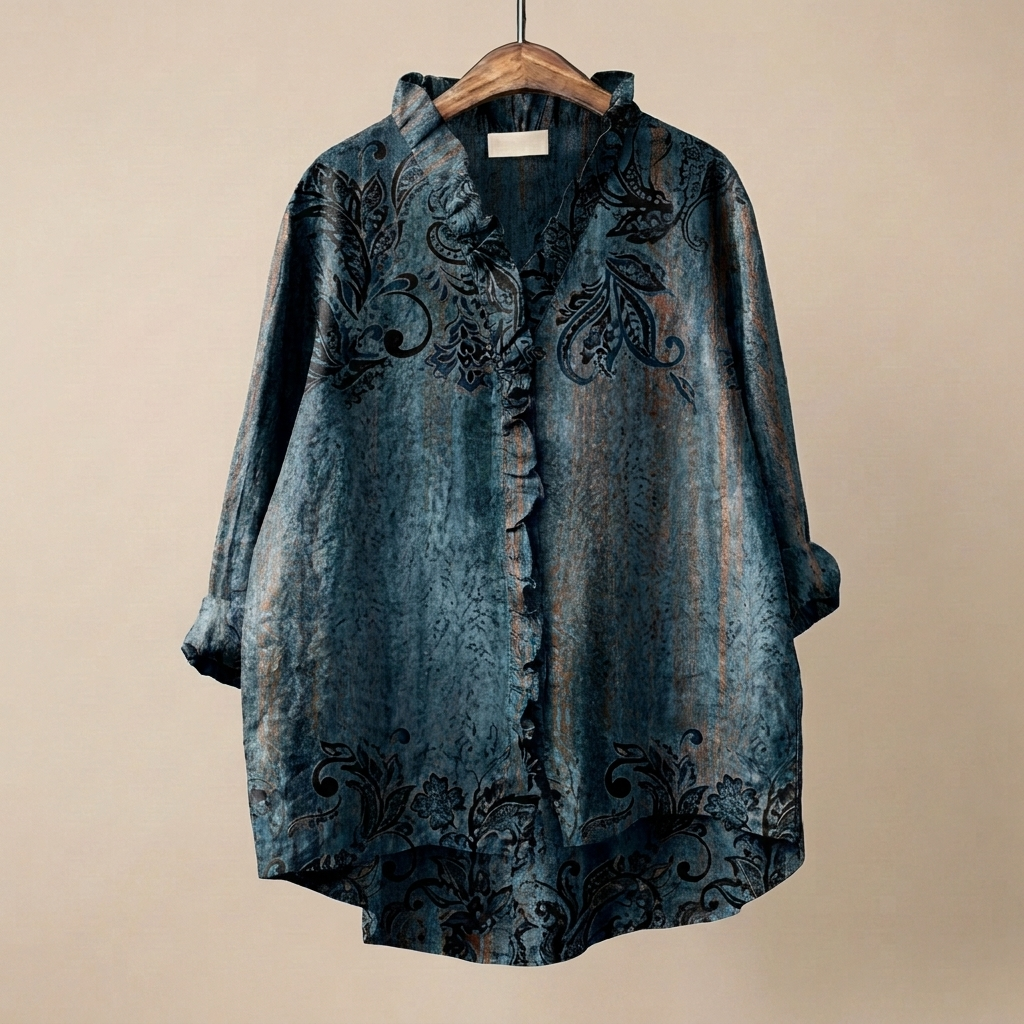 FloraRuffle™ | Women's Artistic Blouse