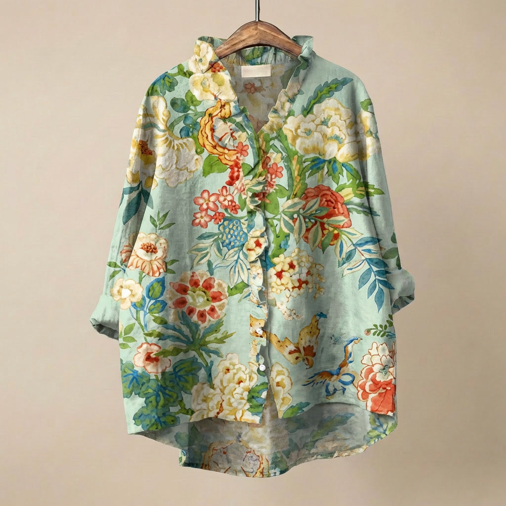 FloraRuffle™ | Women's Artistic Blouse