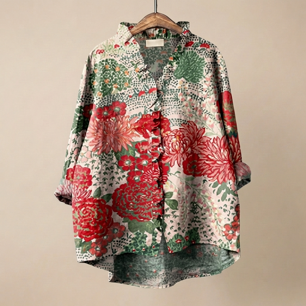FloraRuffle™ | Women's Artistic Blouse
