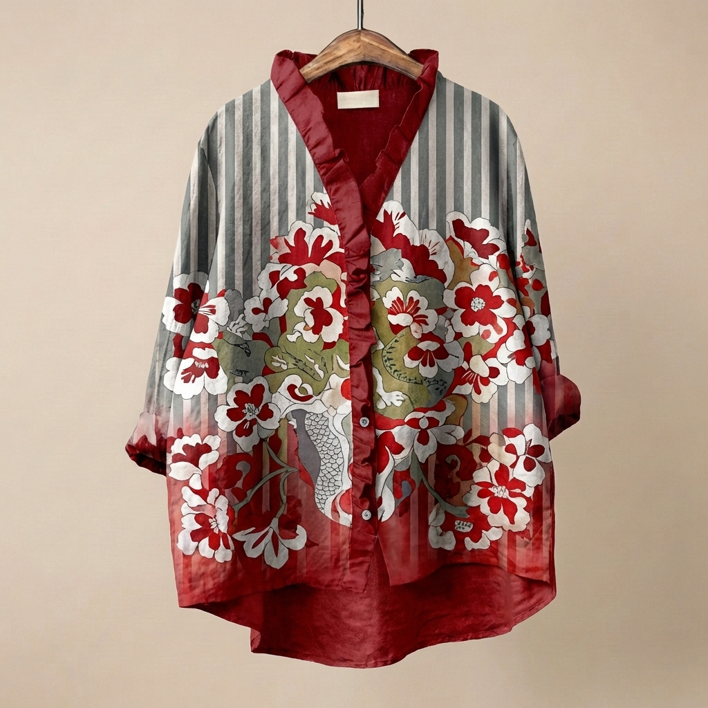 FloraRuffle™ | Women's Artistic Blouse