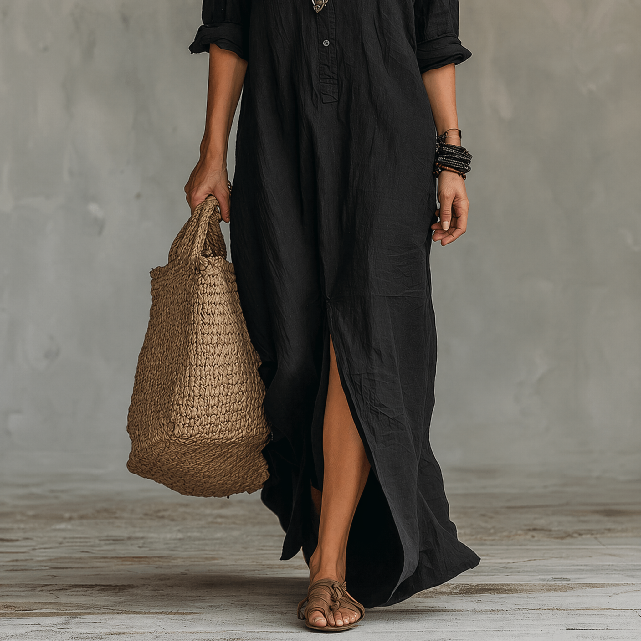 WillowShift™ | Women's Button-Down Maxi Shirt Dress