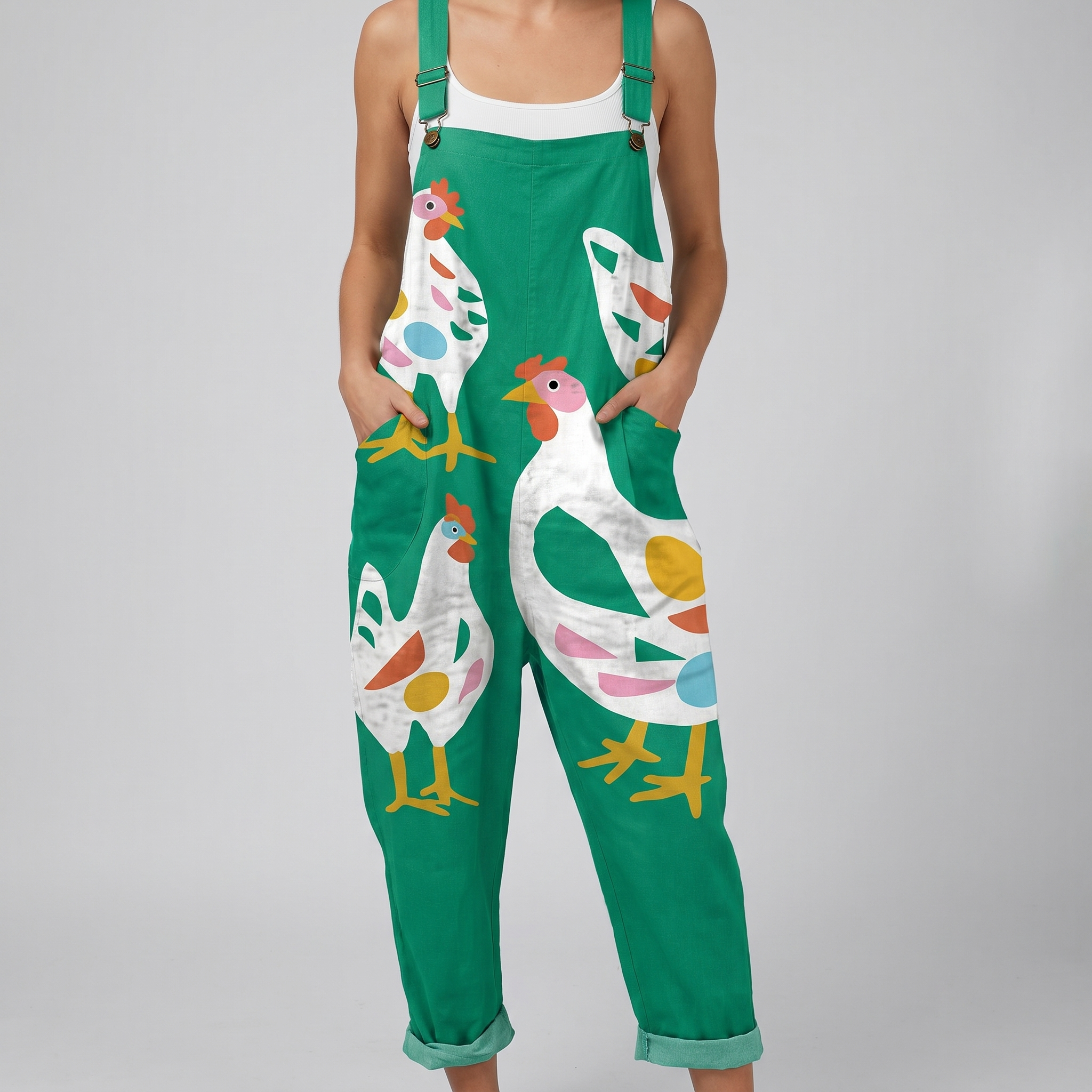 Pecky™ | Emerald Hen Jumpsuit