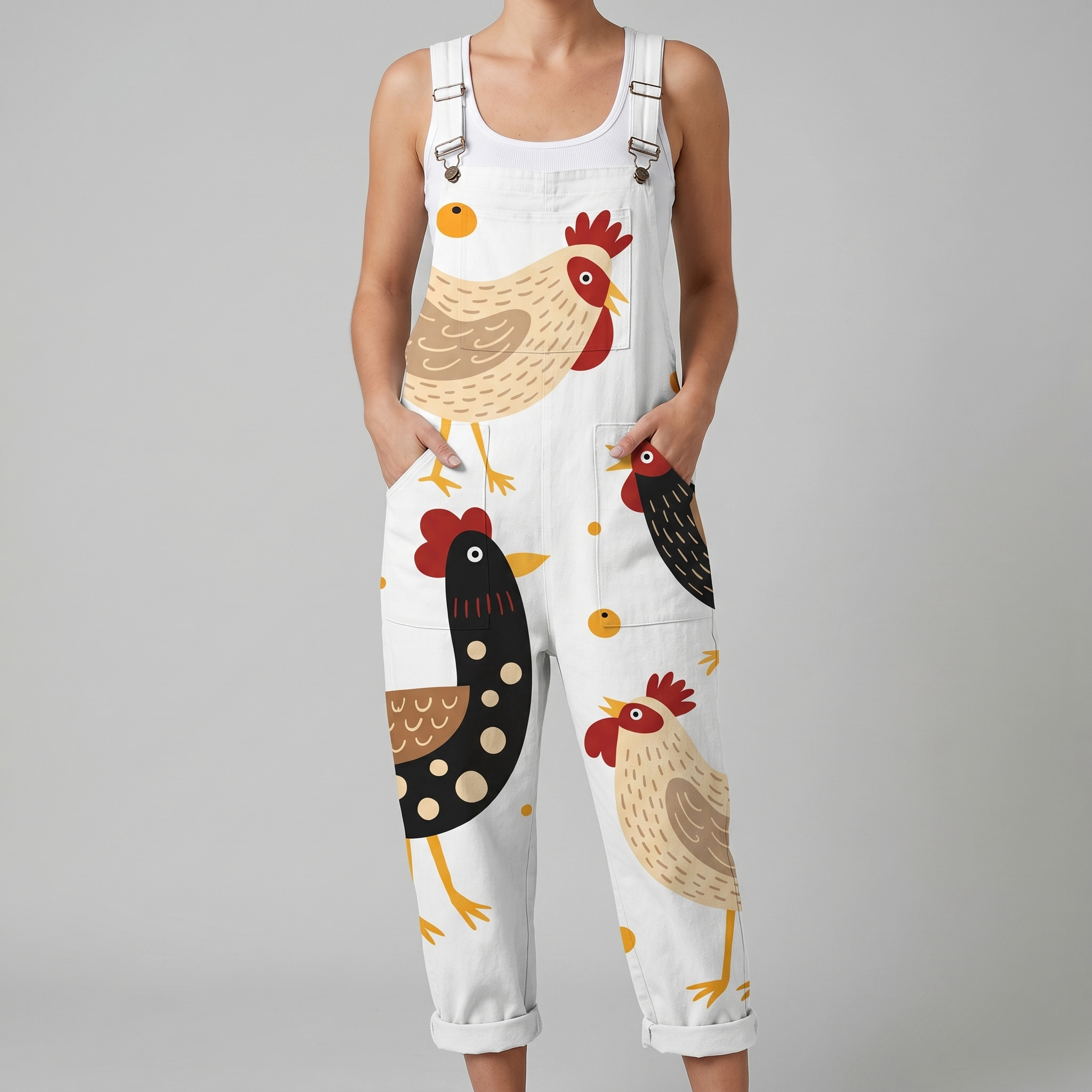 Greta™ | Folk Style Chicken Jumpsuit