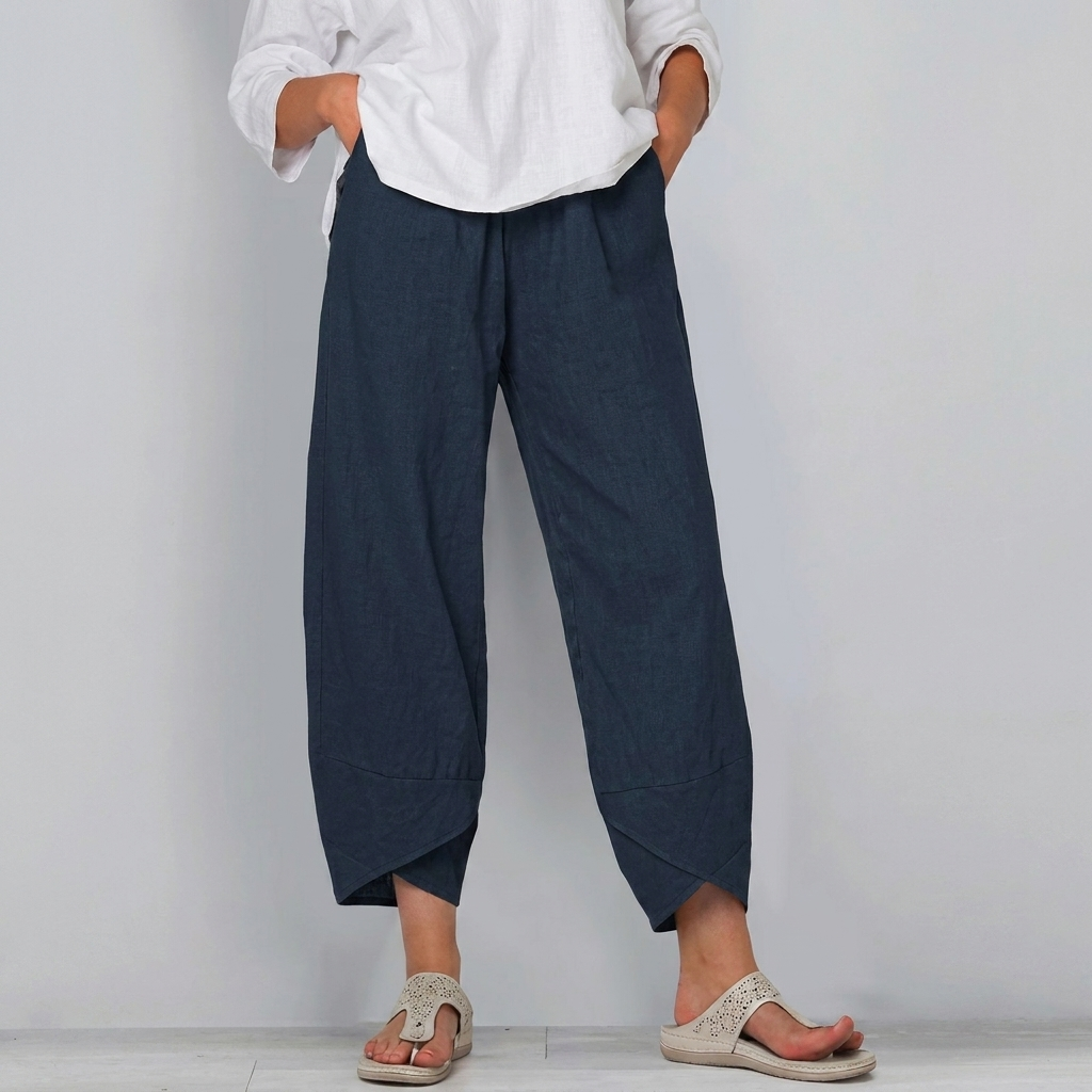 Comfortable Tulip Hem Wide Leg Pants