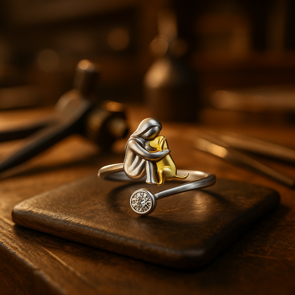 Dog Ring wit Zirconia – Adjustable