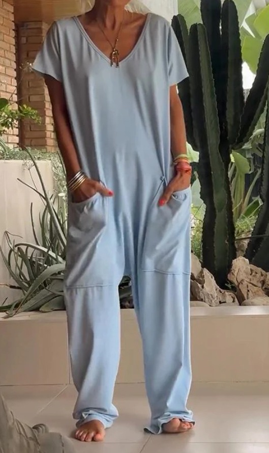 Elegant Wrap-Front Resort Style Jumpsuit
