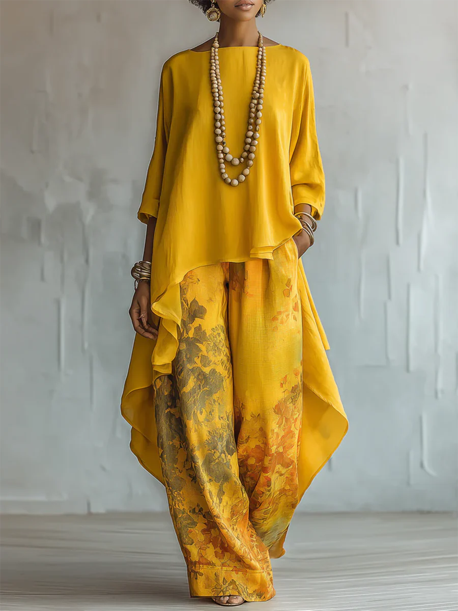 Bianca | Elegant Fluid Asymmetric Two-Piece Set