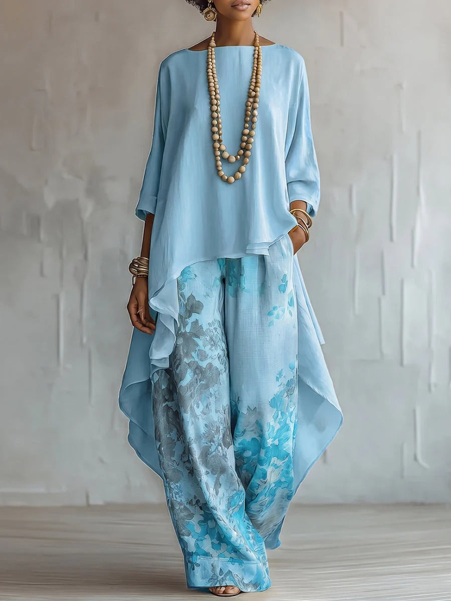 Bianca | Elegant Fluid Asymmetric Two-Piece Set
