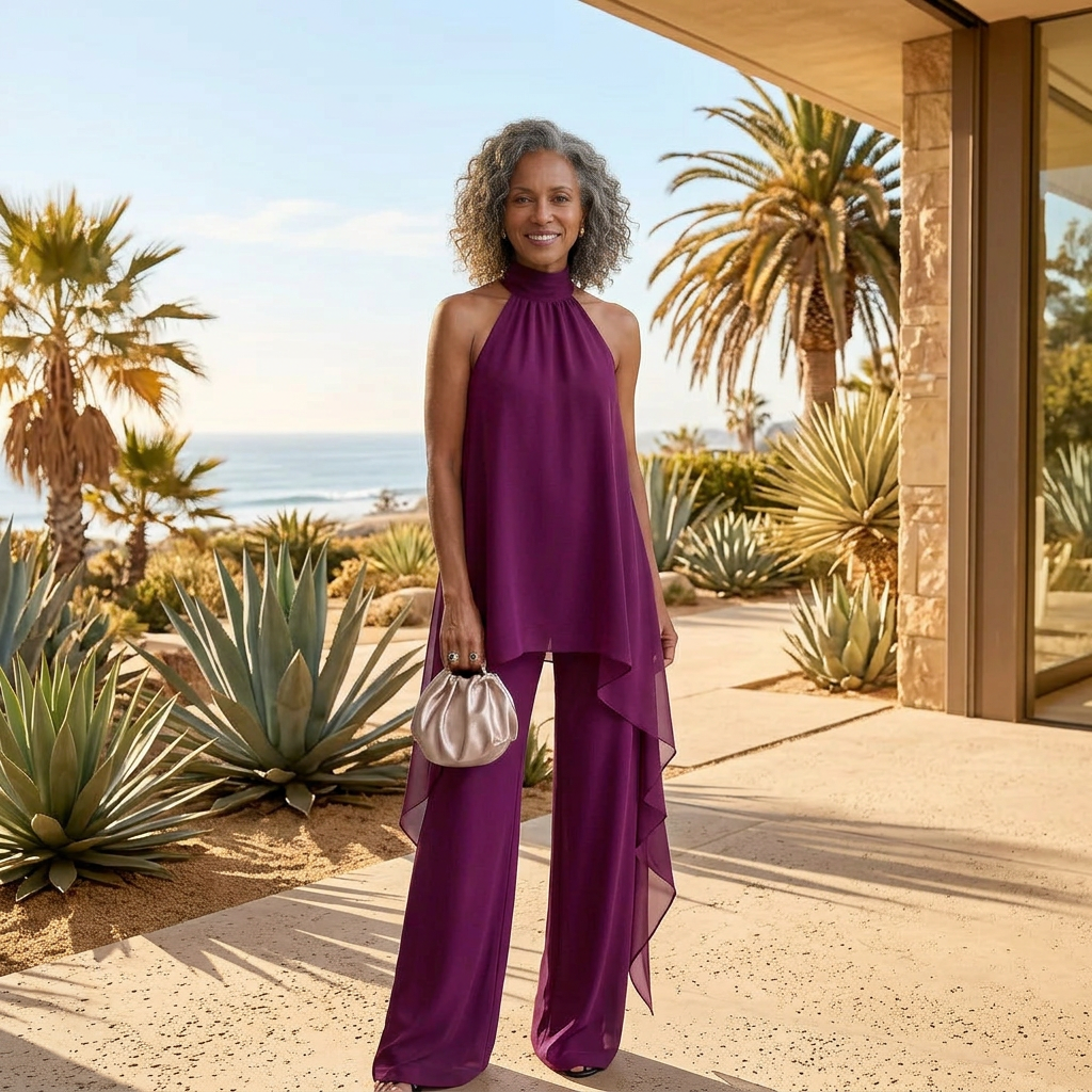 Giorgia | Elegant Halter Neck Two-Piece Set