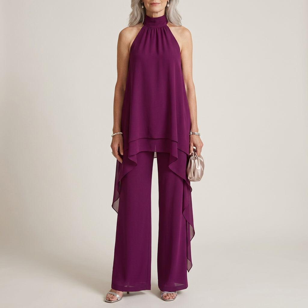 Giorgia | Elegant Halter Neck Two-Piece Set
