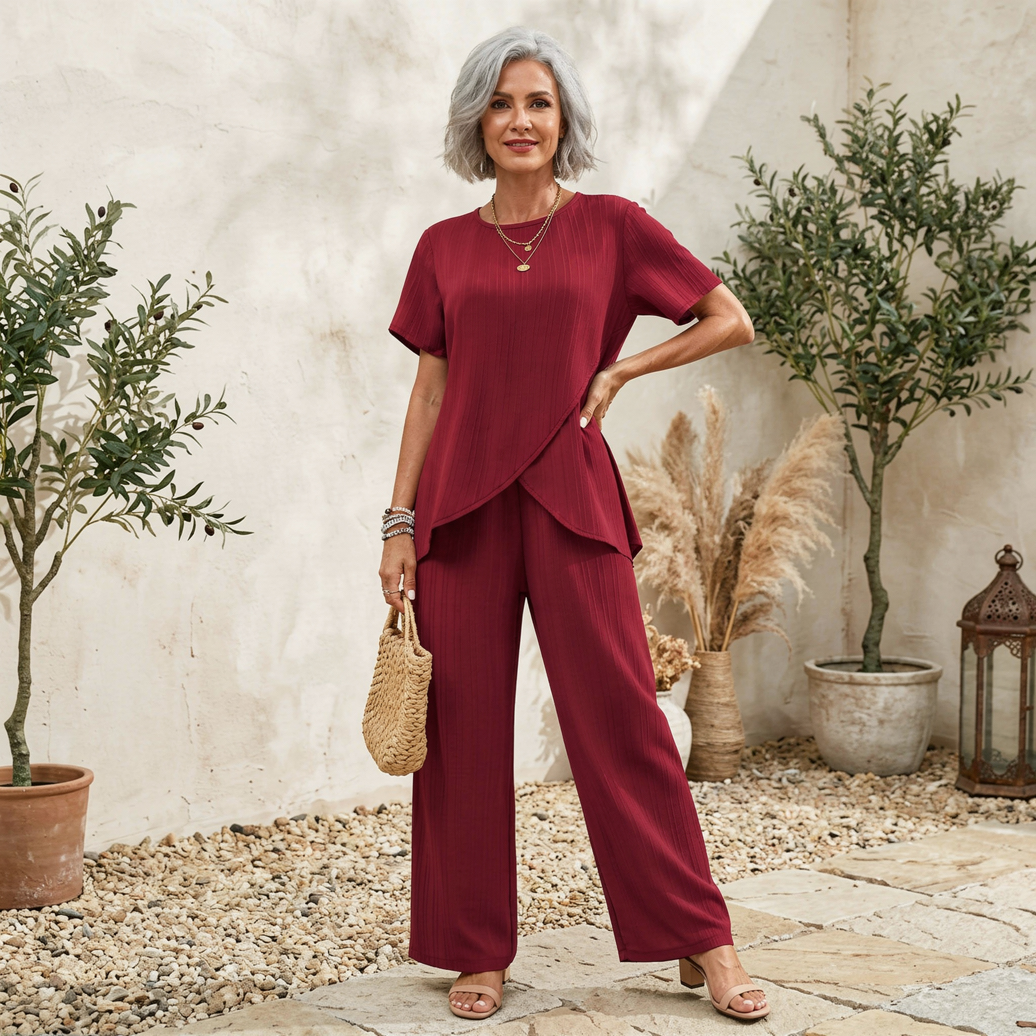 Greta | Elegant Asymmetric Two-Piece Set
