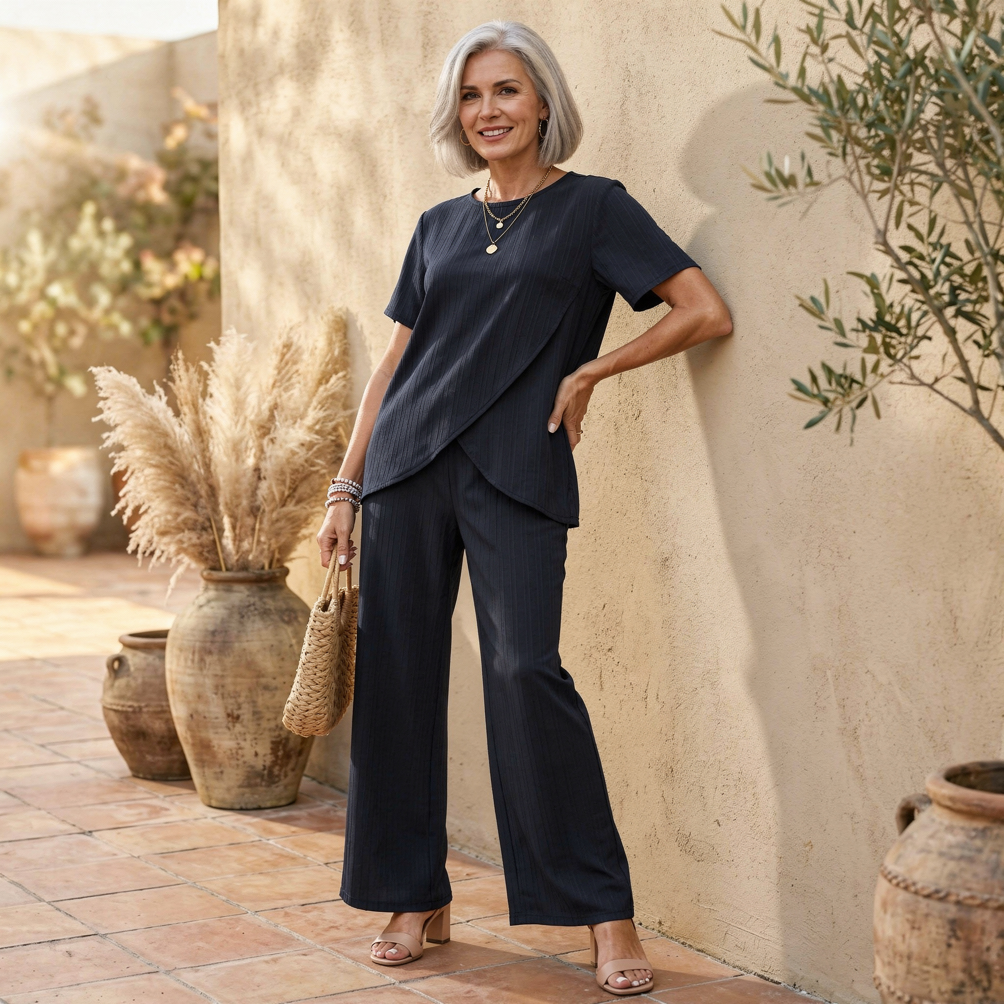 Greta | Elegant Asymmetric Two-Piece Set