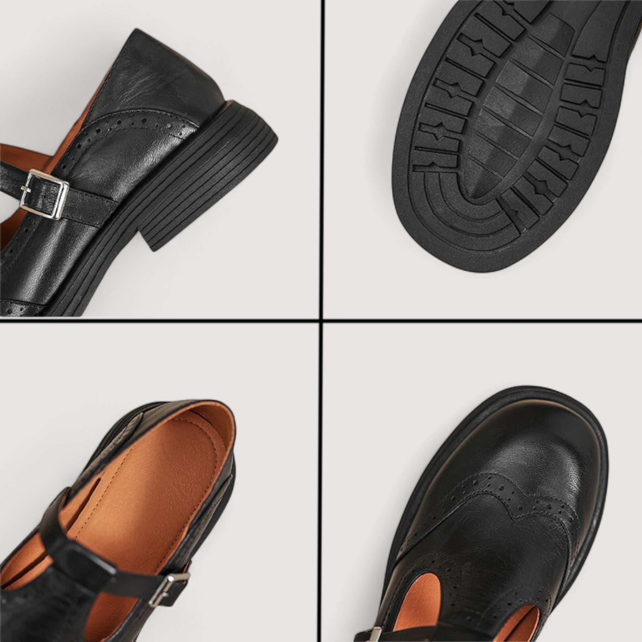 BrogueT™ | Women's Vintage T-Bar Leather Loafers