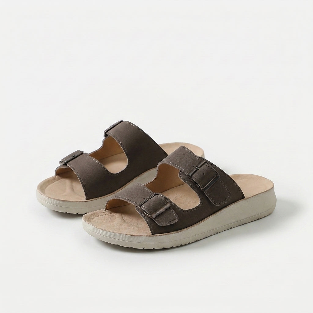 Mae – Comfort Slides with Adjustable Double Buckle