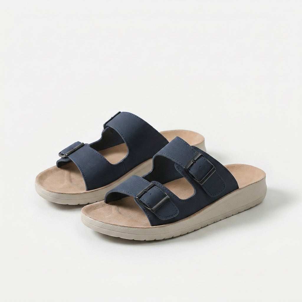 Mae – Comfort Slides with Adjustable Double Buckle