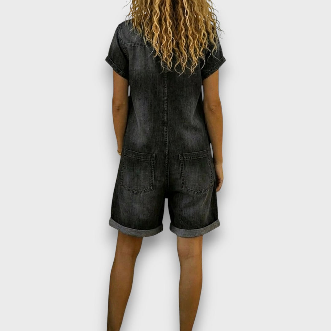 Joan™ | Short Denim-Look Overall