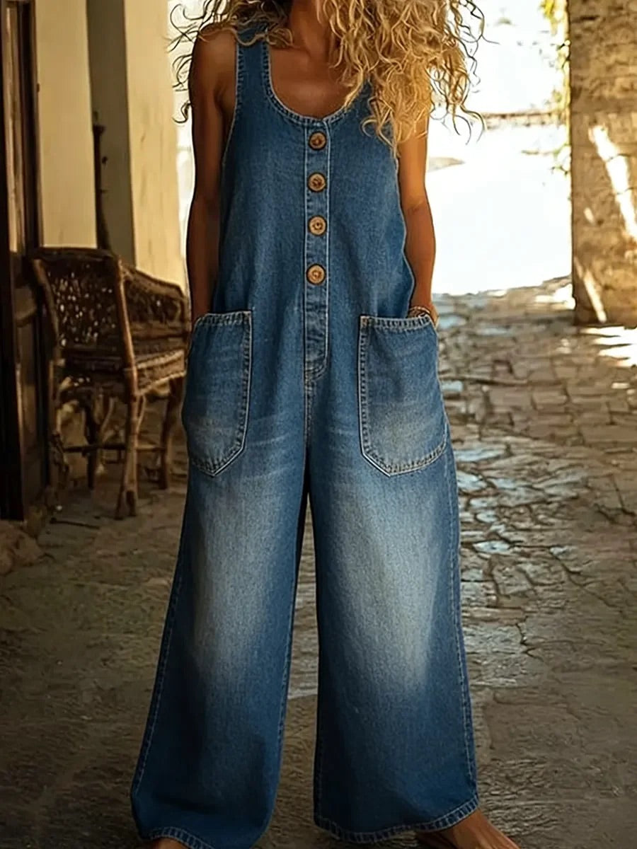 Ruth™ | Vintage Washed Denim Overall