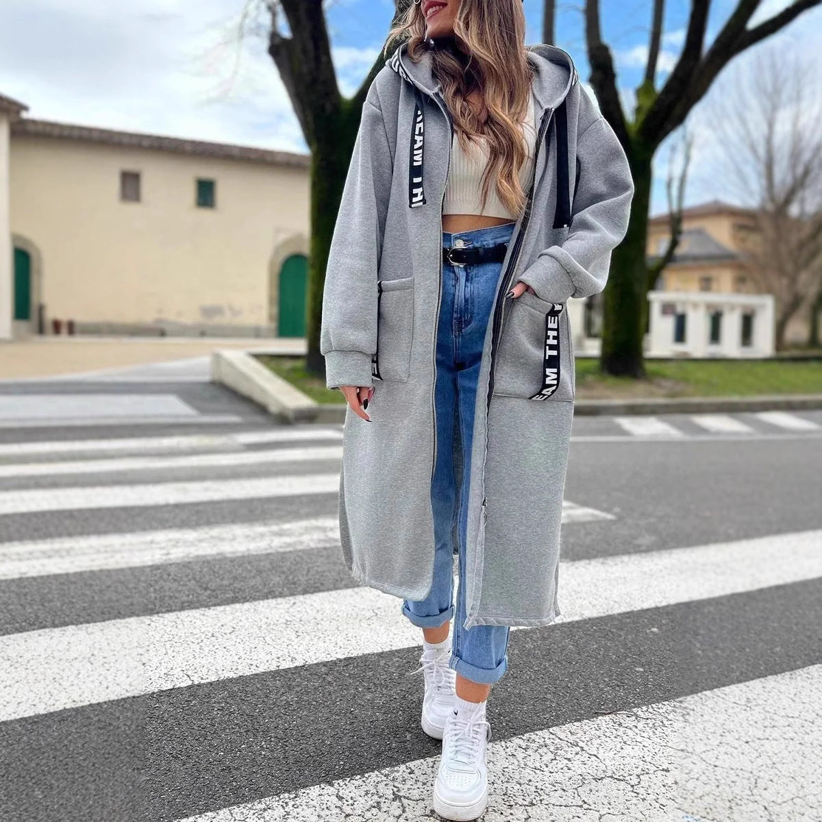 Jaouda™ | Elegant Long Hoodie Sweatshirt