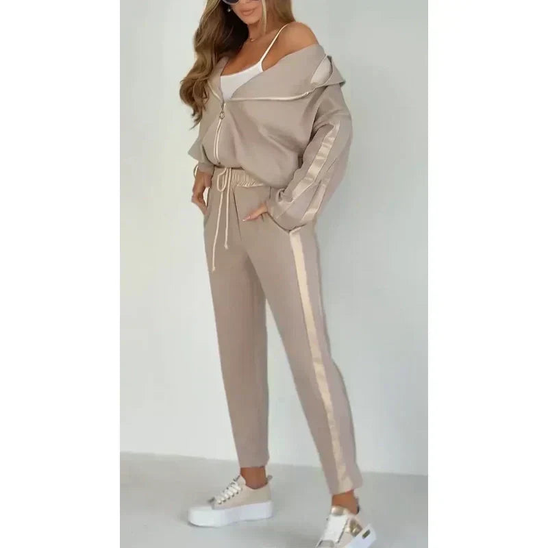 Betsy™ | Striped Casual Hooded Set