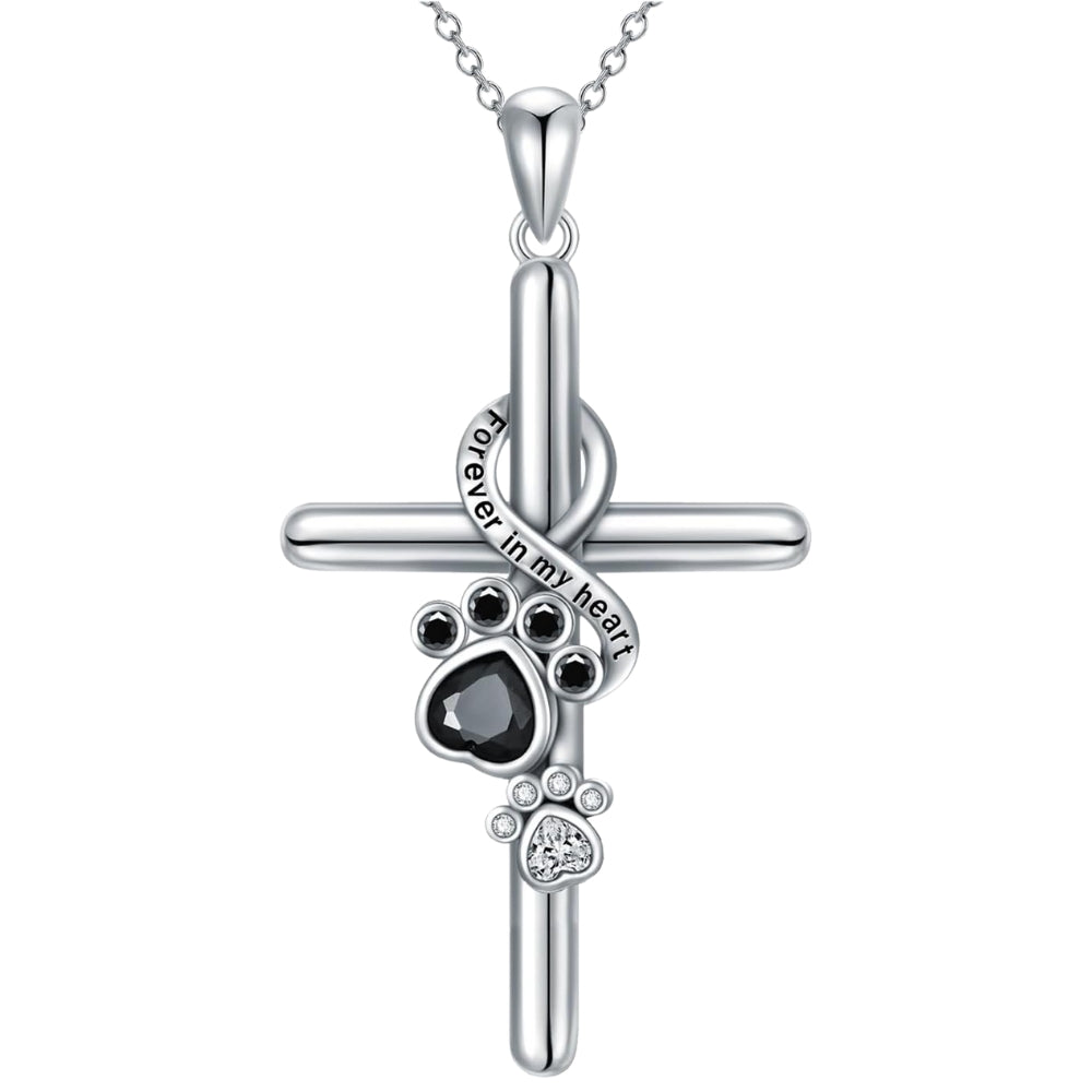 Paw & Cross Necklace