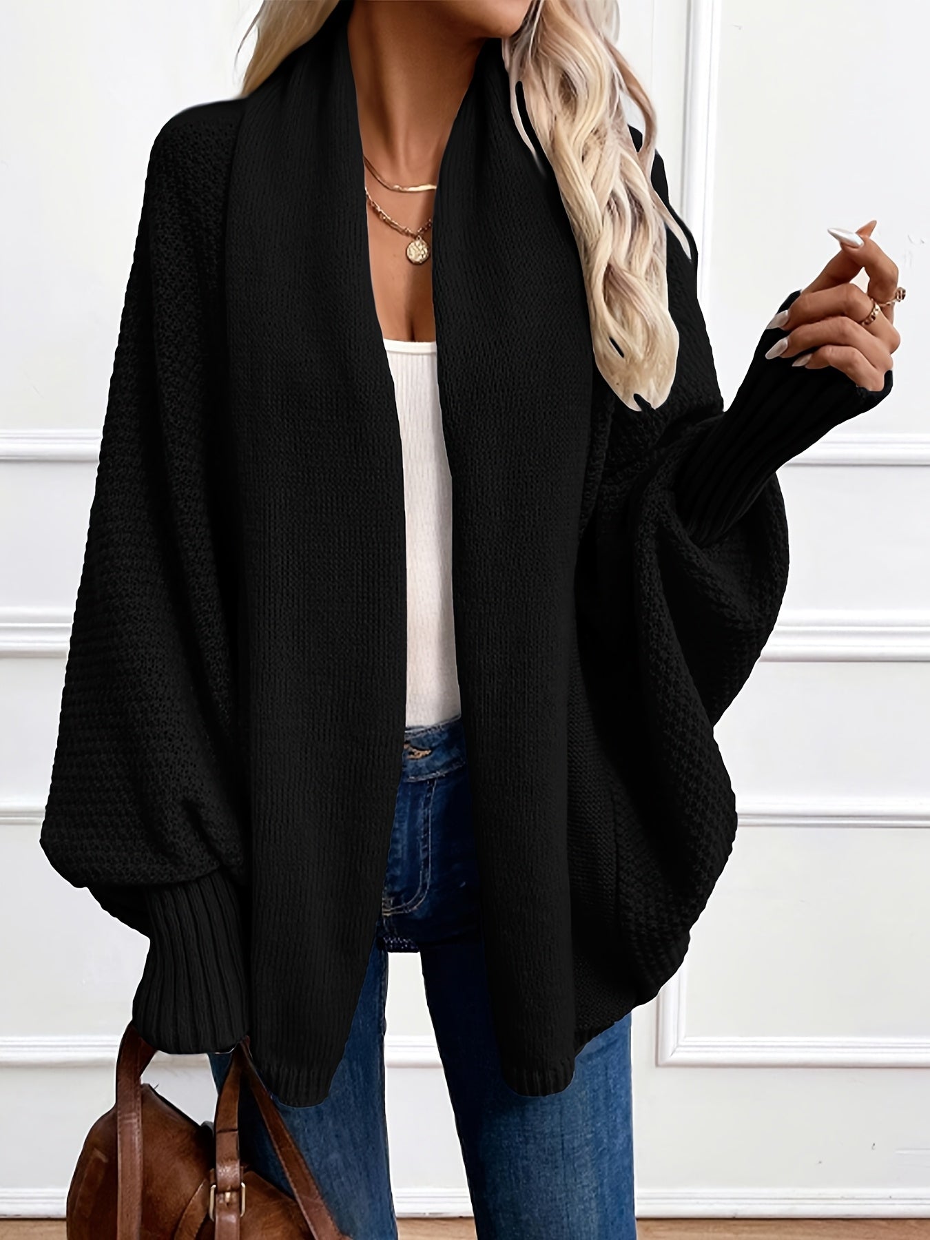 Anisa™ | Elegant Lantern Sleeve Cardigan